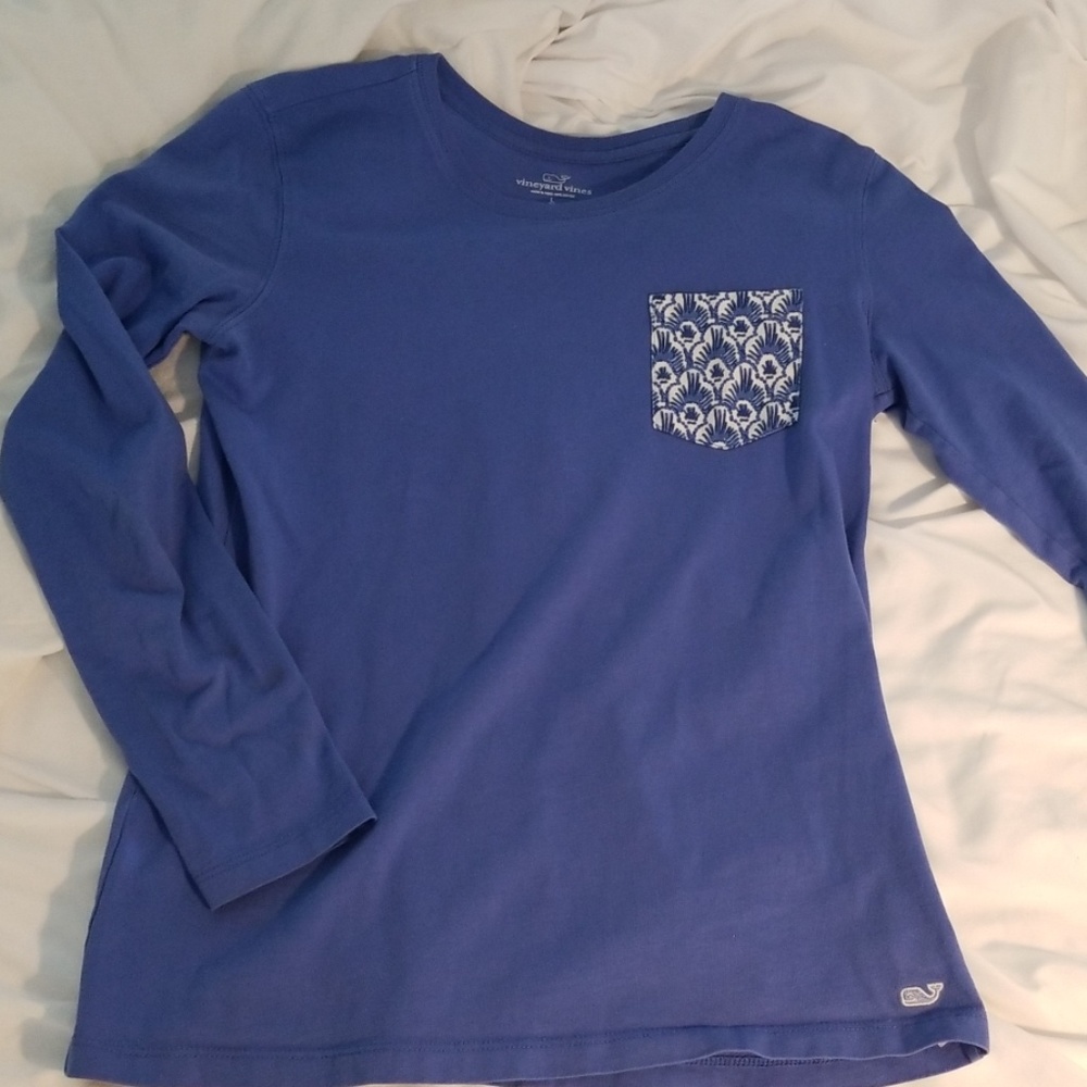 Vineyard Vines long sleeve pocket T shirt